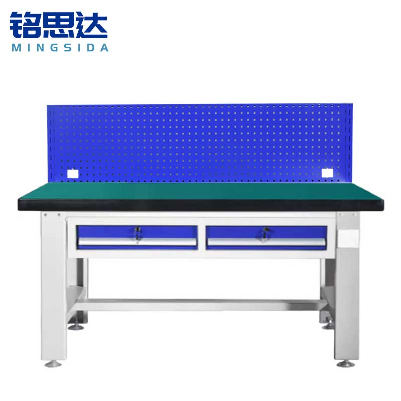 铭思达重型钳工操作台1.2米平二抽单挂板张