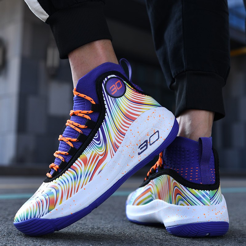 邦塞斯夏季毒液篮球鞋男高帮防滑耐磨水泥地战靴一号球鞋鞋视频