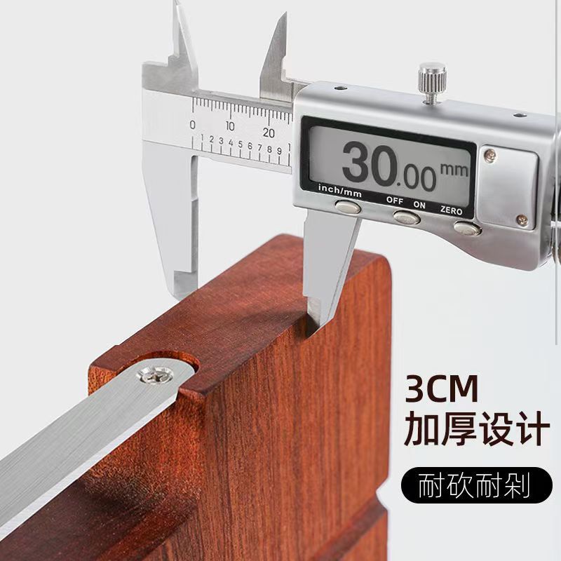 张小泉菜板 乌檀木整木砧板 黑金檀木砧板切菜板 中号 36cm*24cm高清大图