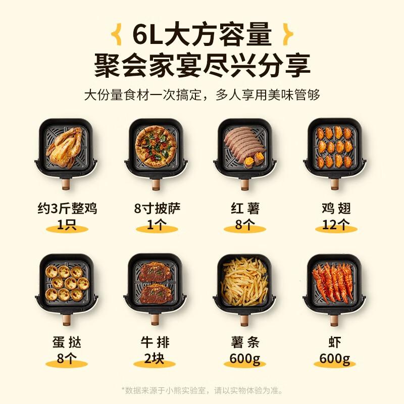小熊(Bear)空气炸锅 全自动排行榜 智能预约大功率烤炸箱一体多功能电炸锅 QZG-P16G3 6L高清大图