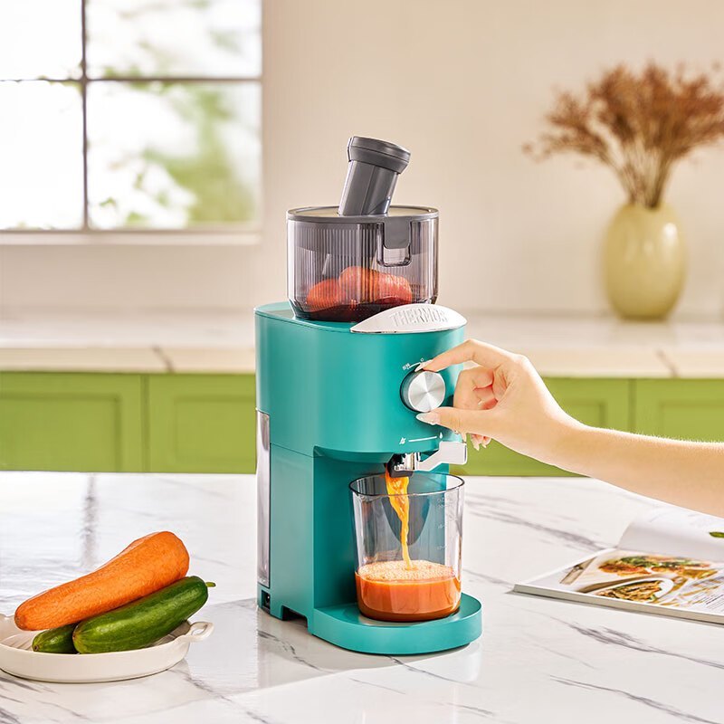 膳魔师果蔬原汁机家用榨汁机全自动多功能大口径果汁机EHA-2108A 乳白色高清大图