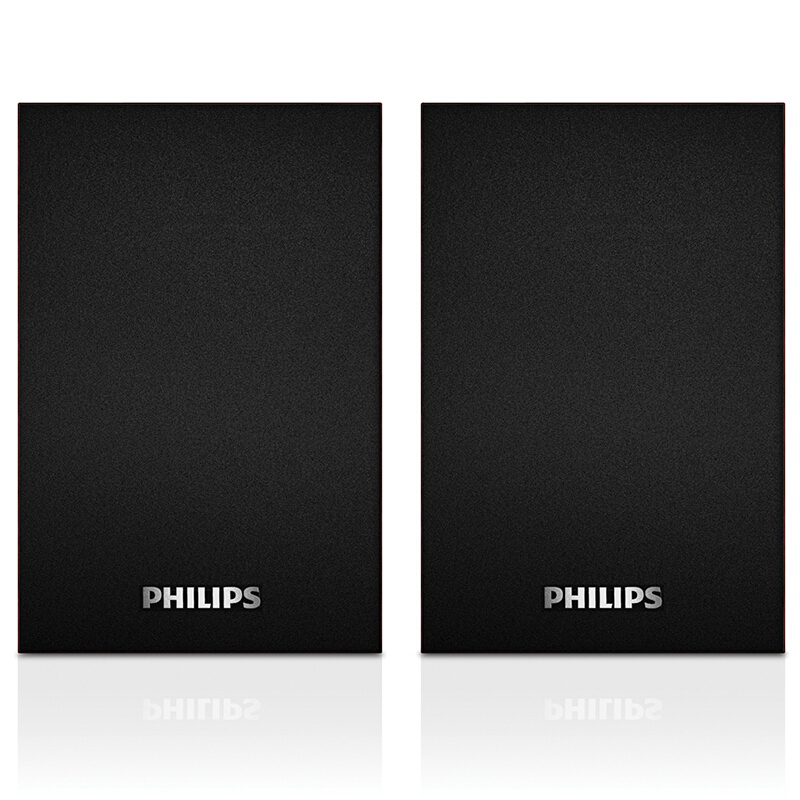 Philips/飞利浦 电脑音响 迷你家用 台式音响 usb笔记本多媒体重低音小音箱桌面游戏 迷你低音炮 震撼低音 深色