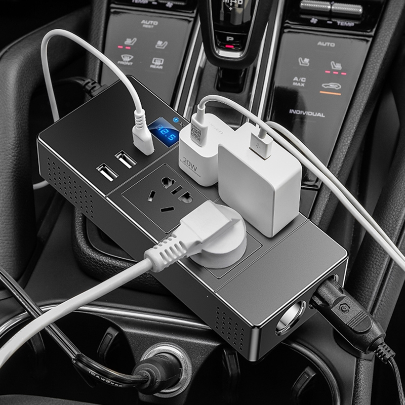 车载逆变器12v24v转220v转化器汽车电源插座货车充电逆电变压器