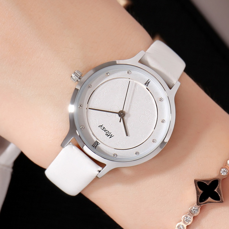 正品女表中学生手表女时尚潮流少女手表韩版石英表新款白色