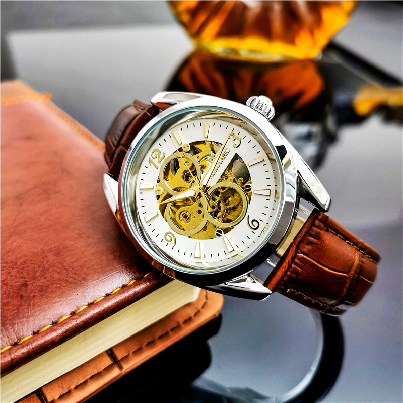 正品镂空陀飞轮纯机械手表男潮流时尚防水夜光多功能全自动机械表