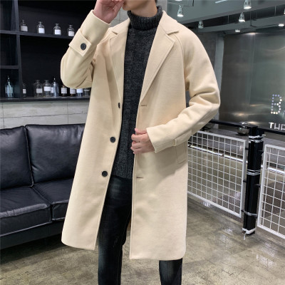 SUNTEK套装款式都有 秋冬毛呢大衣男中长款过膝风衣大码男士呢大衣潮牌风衣高清大图