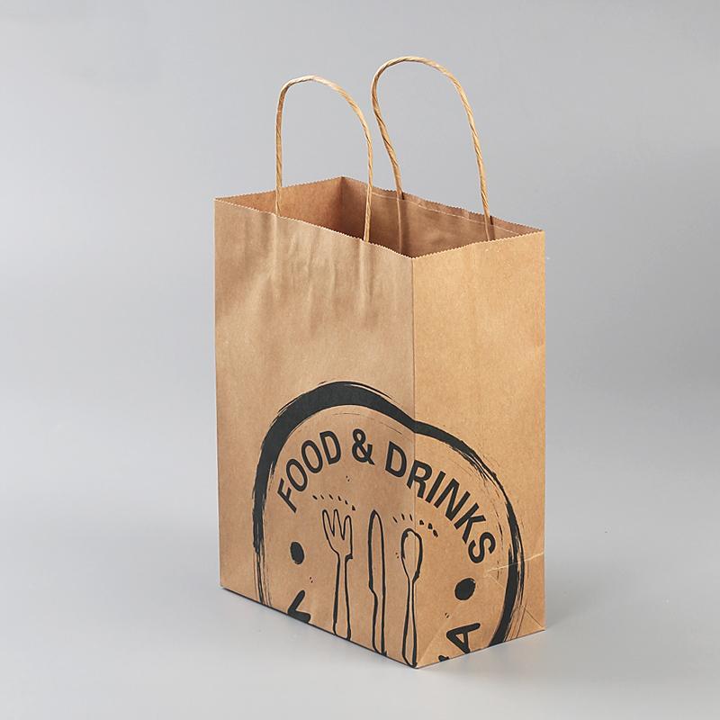打包外卖纸袋牛皮纸袋手提收纳袋面包食品礼品袋
