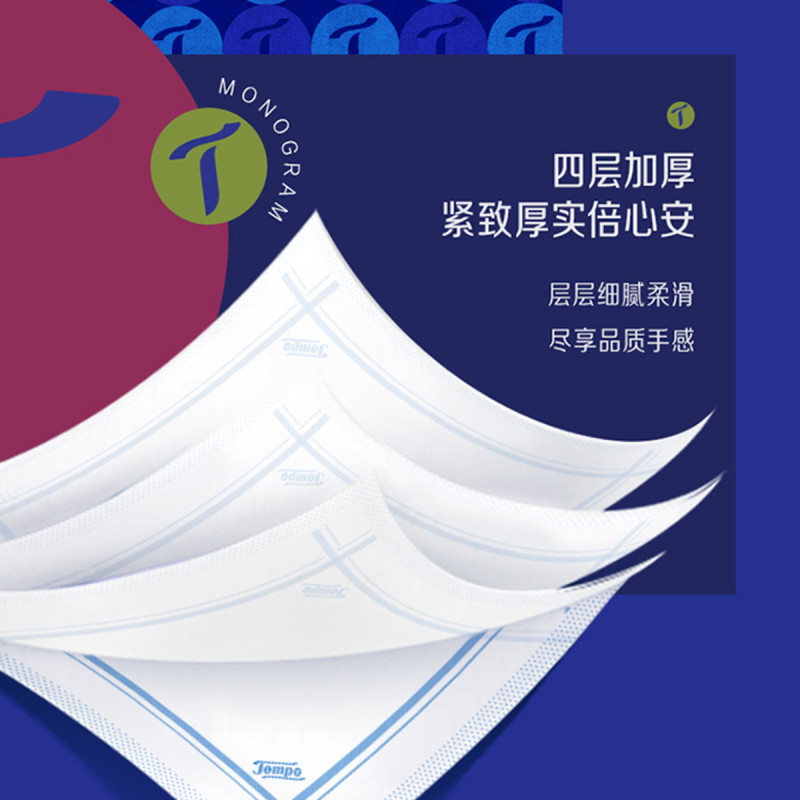Tempo得宝Vintage复古限定款手帕纸4层加厚面巾纸7片12包 外出便携随身装小包无香纸巾(新旧包装交替发货)高清大图