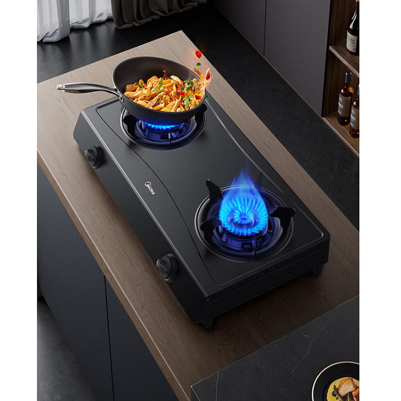 美的midea燃气灶双灶天然气灶家用台式猛火灶大火力灶具炉灶jztt3