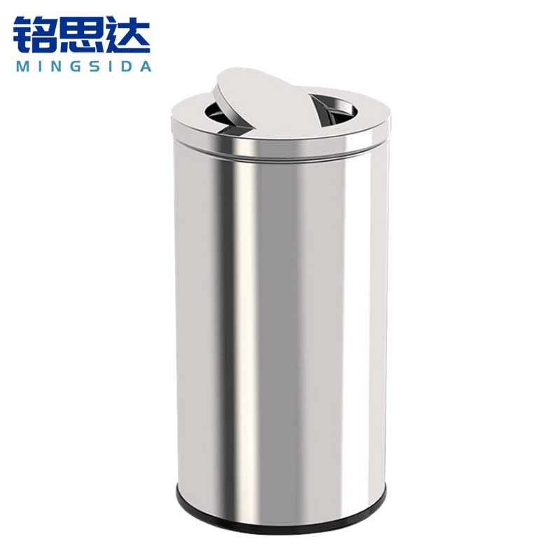 铭思达不锈钢垃圾桶大号翻盖个高清大图