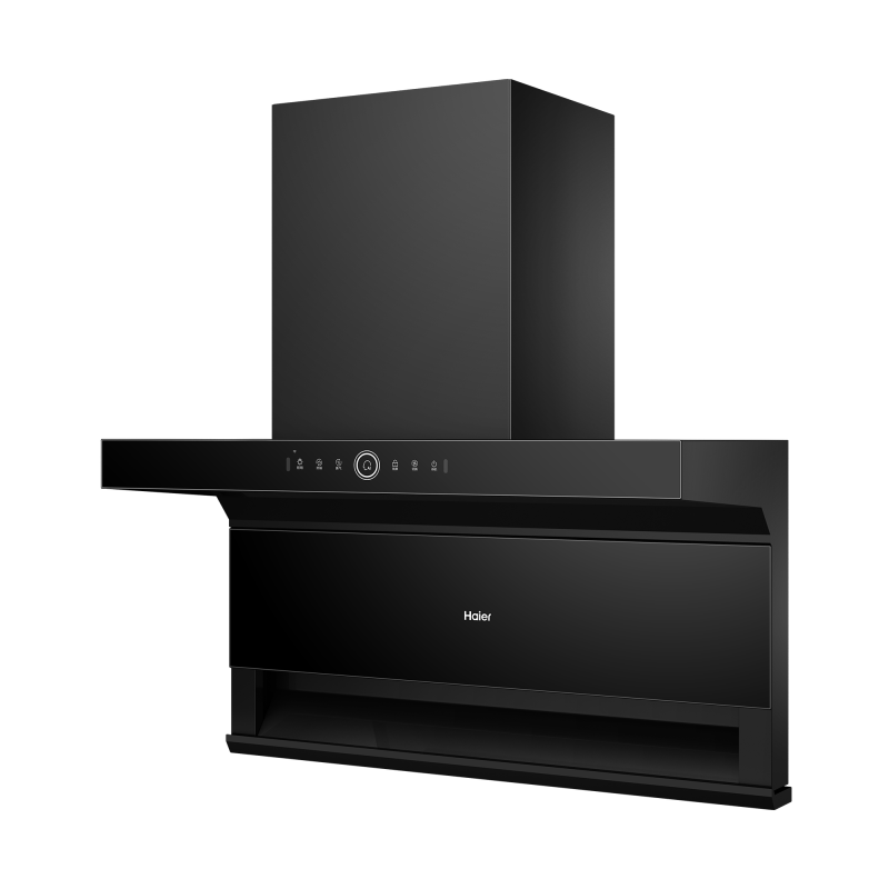 海尔(Haier)变频抽油烟机 27立方>31立方顶侧底三吸烟机 家用烟灶套装 烟机燃气灶套装组合厨房7字型 EC729高清大图
