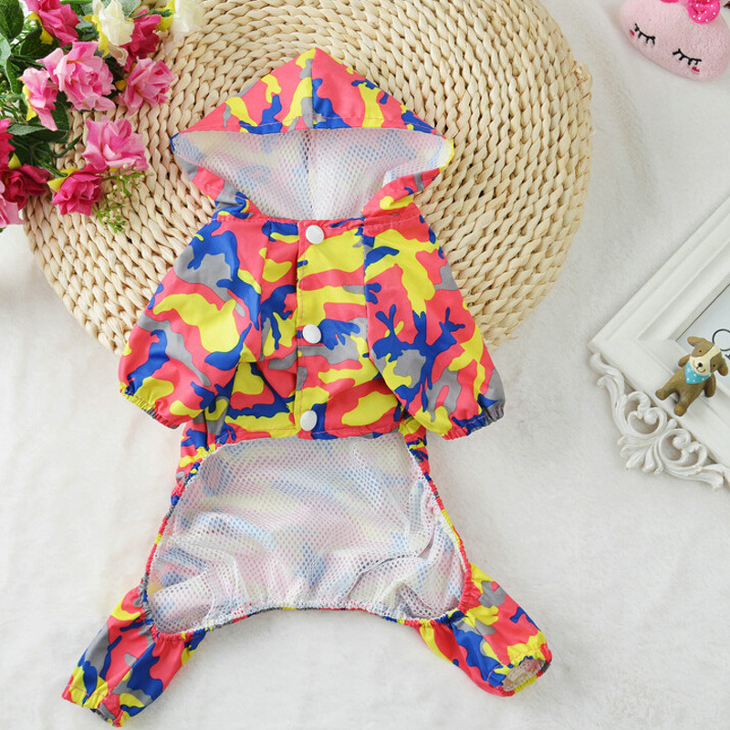 狗狗雨衣泰迪衣服雨披四脚狗狗衣服春夏雨衣宠物衣服迷彩雨具雨披宠物用品宠物服饰及配件宠物服装雨衣雨披雨具