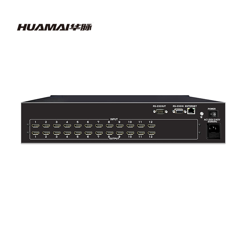 华脉(HUAMAI)显示屏拼接矩阵hdmi矩阵12进12出高清视频图像切换器大屏组合显示MJ-1212高清大图