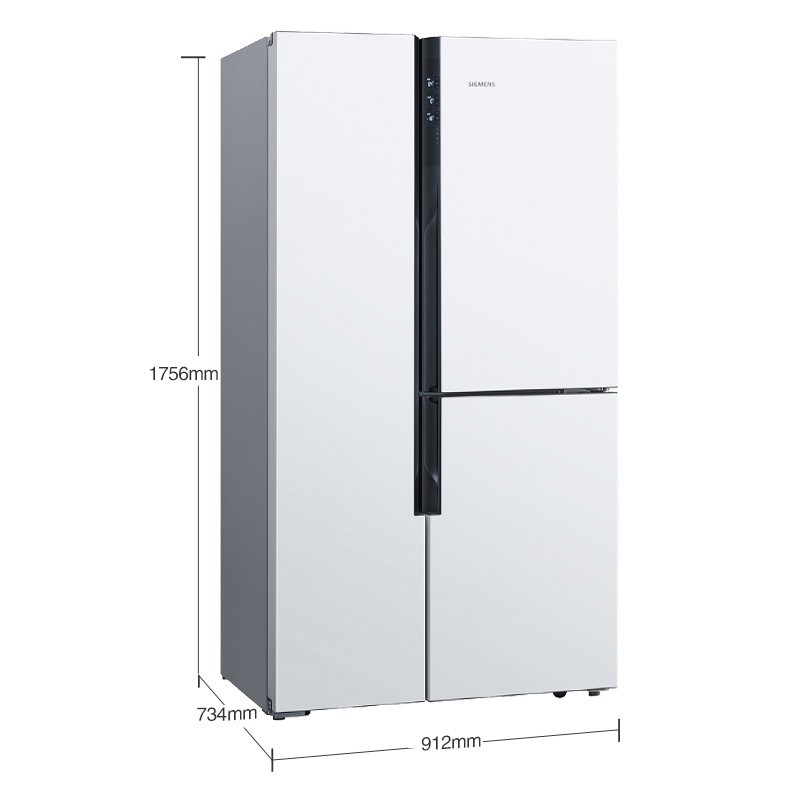 西门子白色三门冰箱