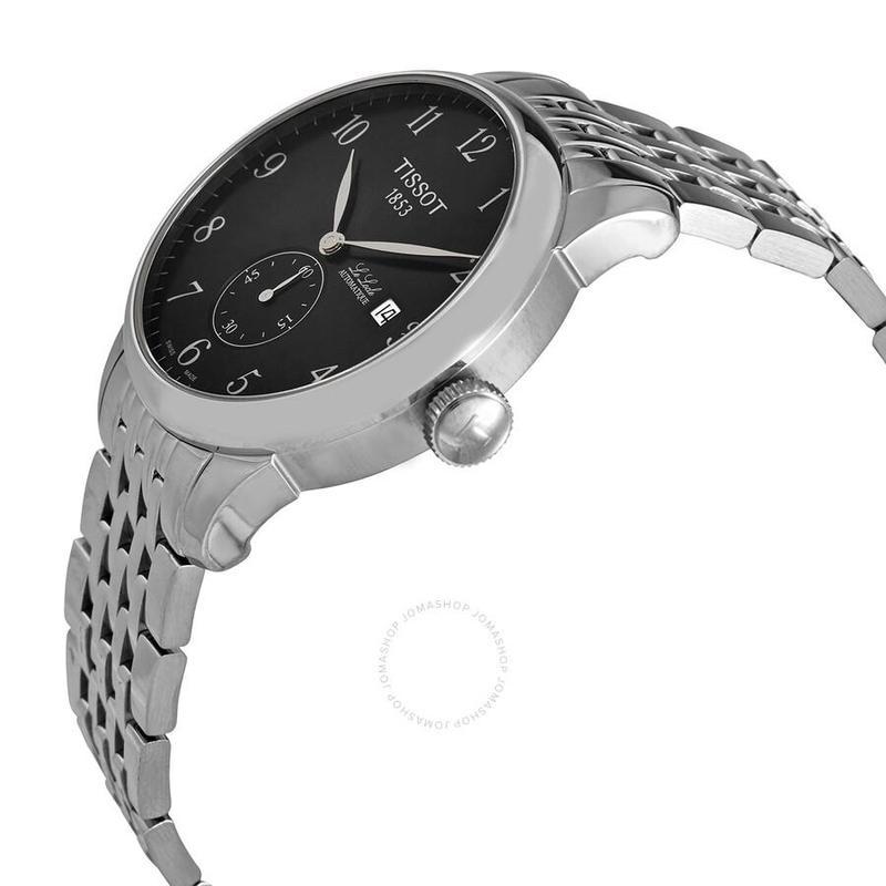 官方正品天梭tissot瑞士名表力洛克系列自动机械黑色表盘男士手表t
