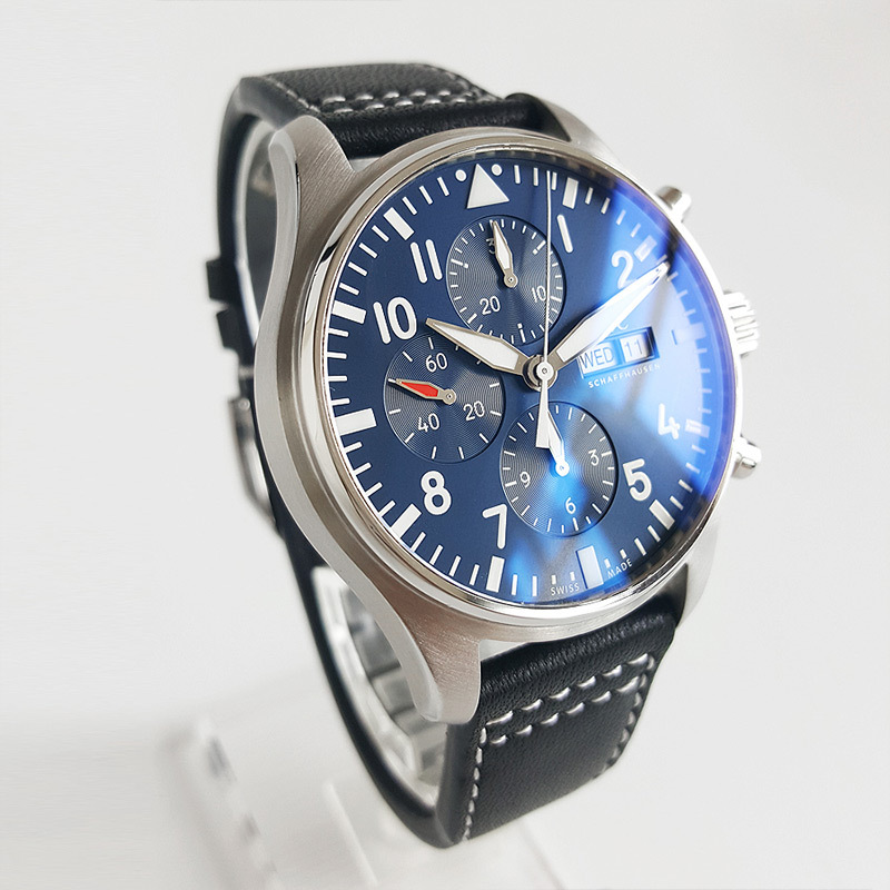 正品二手95新万国iwc飞行员iw377714自动机械43mm男表计时日期星期