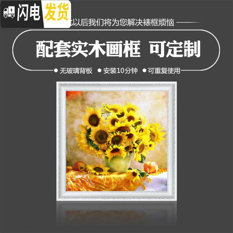 三维工匠钻石画2020年新款向日葵满钻客厅十字绣水晶小幅带框小型2019手工 【满钻全贴】60*60厘米【钻量多_98