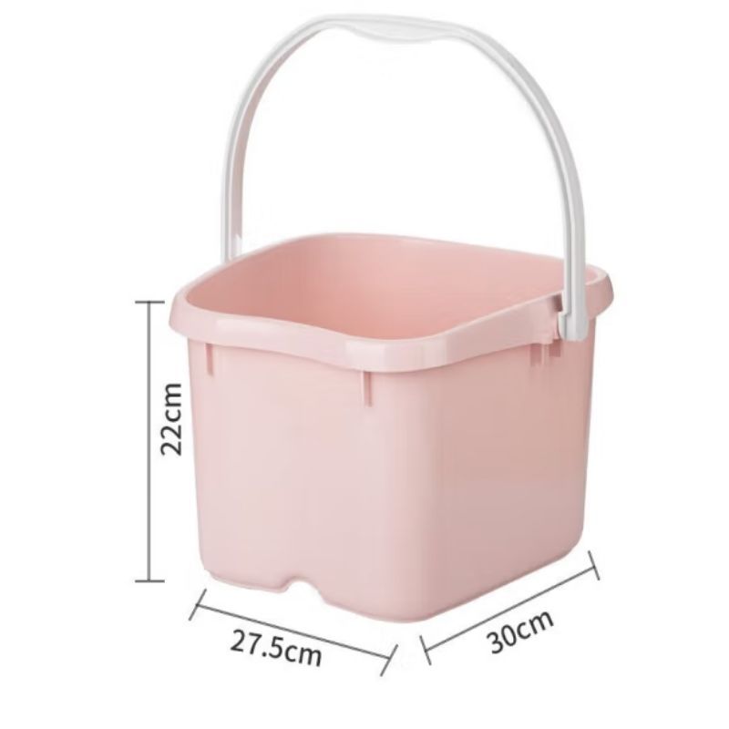 茶花泡脚桶家用大号塑料洗脚盆提水桶塑料盆加厚足浴盆舒益沐足盆