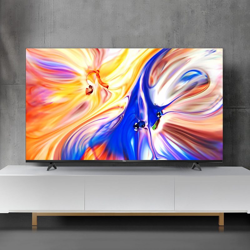 tcl50v8pro50英寸4k高清声控智能ai全面屏电视黑色官方标配