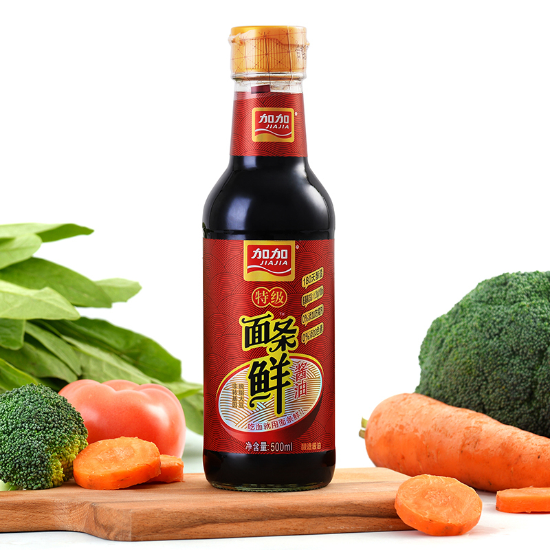 加加面条鲜特级酱油500ml 凉拌炒菜蘸食调味生抽酿造酱油