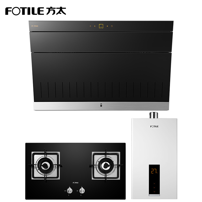 方太(FOTILE)15.5m3/min 侧吸双核风机 触控式抽油烟机燃气灶热水器套装 JX78+GT6BE+13DES