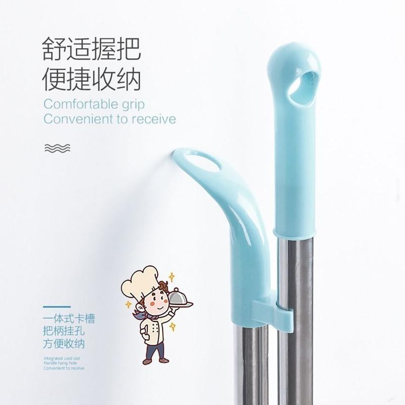 [易清扫]扫把撮箕套装单个家用柔韧细密扫地笤帚加大加厚垃圾铲 海蓝单个魔术扫把