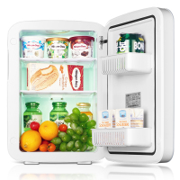 科敏(KEMIN)18L制冷车载小冰箱迷你小型家用寝室宿舍车家两用学生单人用 18L双核数控版-白色