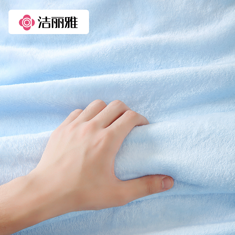 洁丽雅婴儿浴巾带帽斗篷新生幼儿童宝宝洗澡浴袍超软女孩秋冬季814-1高清大图