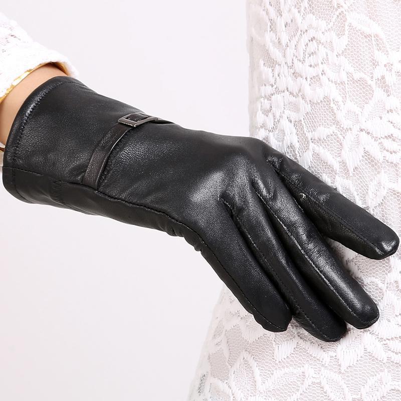 手套女式羊皮保暖加厚加绒薄海宁冬季骑车韩版分指女士皮手套【价格