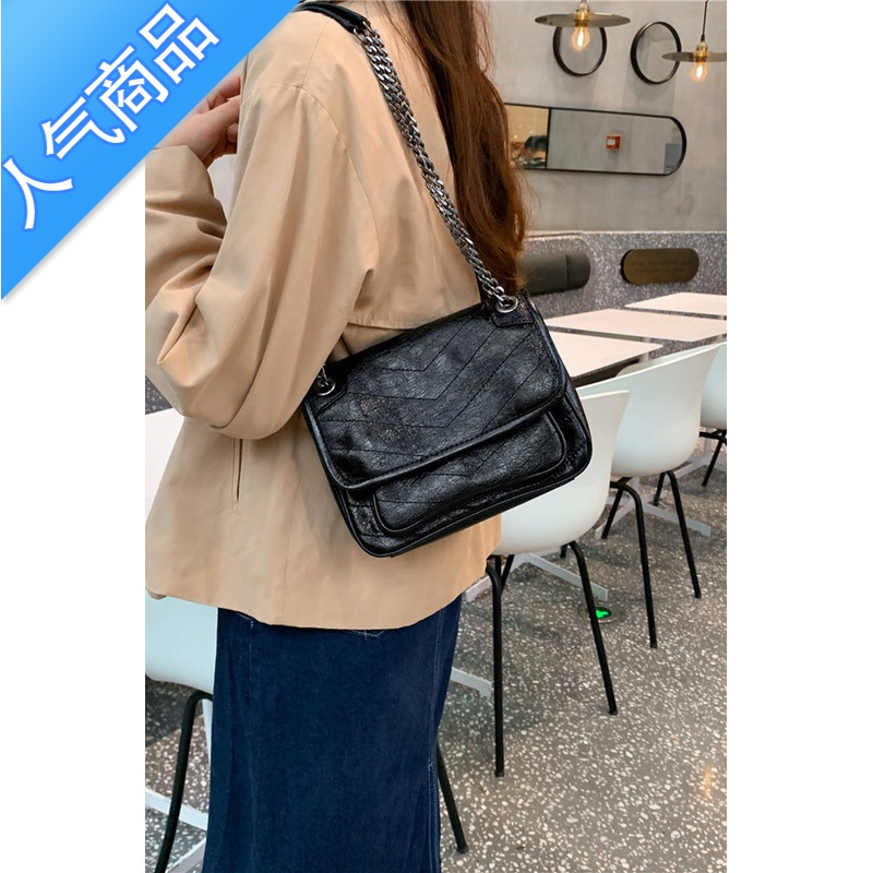 封后包包女包新款2022韩版大容量链条包感单肩斜跨包复古手提包潮女斜挎包