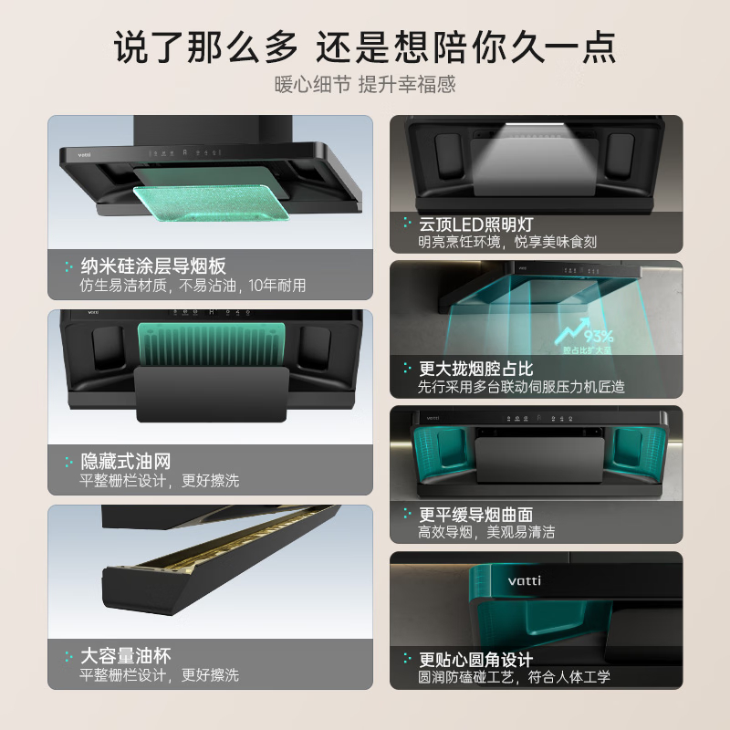 华帝(vatti)[小飞碟S25]超薄平嵌欧式油烟机 i11S25 直流变频25风量大吸力 智感恒吸自清洁 脱排抽油烟机高清大图
