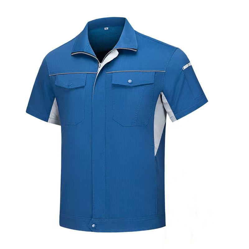 惠铁 弹力夏季吸湿工作服套装 竹纤维 套高清大图