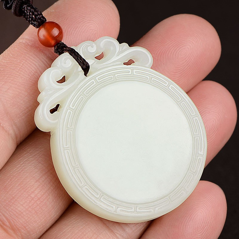仿古玉佩吉祥如意吊坠和田玉平安无事牌挂件项坠男女手牌车挂