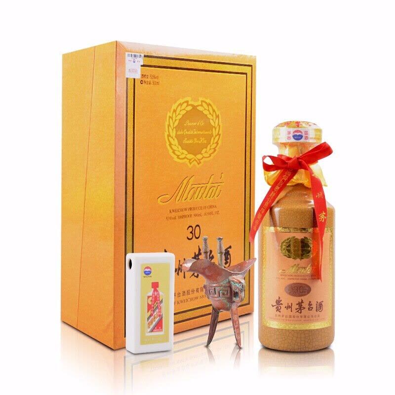 贵州茅台酒 贵州茅台酒茅台三十年陈酿年份酒礼盒装53度500ml 酱香型白酒【价格图片