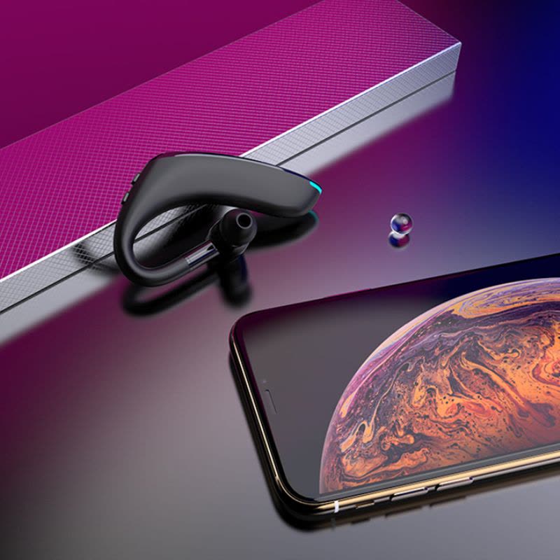 游蝶F900蓝牙耳机 无线耳机挂耳式开车商务耳超长待机来电报姓名苹果oppo vivo小米华为手机通用黑 耳机 蓝牙图片