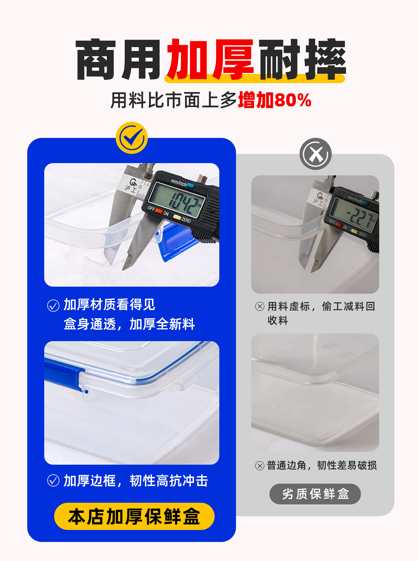 保鲜盒长方形透明塑料盒冰箱冷冻大号密封收纳储物盒子食品级商用-标签盒[29升]滴水不漏密封不串味高清大图