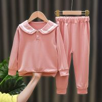 儿童女装春秋季款韩版小女孩套装童装女宝宝衣服秋装0-1-2-3-4岁 海军衫衣服+裤子套装粉色 73 码5-10个月(1