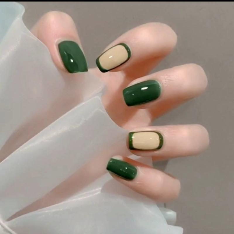 甲油胶绿色系列指甲油胶墨绿色芥末青草绿色初春美甲小套系清新款芥末