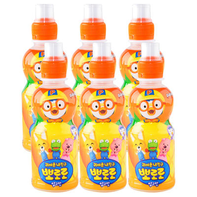 韩国进口 啵乐乐Pororo 儿童果味饮料 芒果味 235ml *6 瓶装