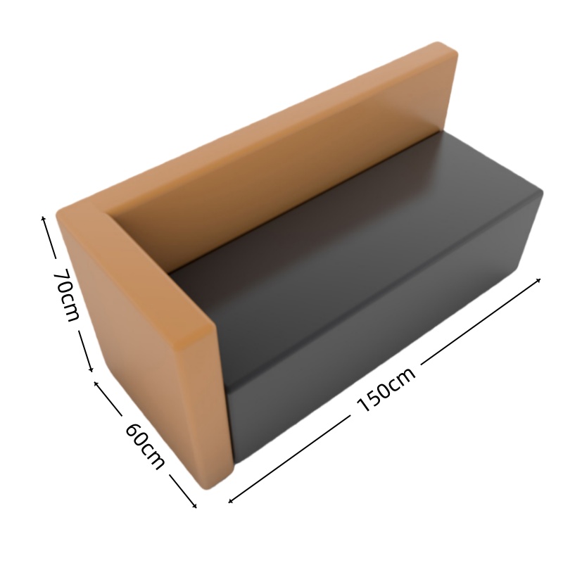 智叶舟休闲沙发双人位150*60*70cm张高清大图