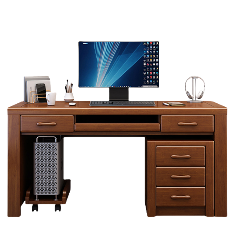 铭思达电脑桌1.35米含柜套高清大图