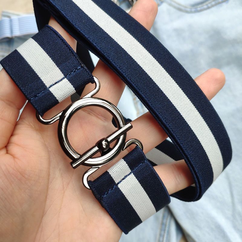 新品腰带女宽百搭配jk裙子简易牛仔裤皮带懒人可调节松紧弹力裤带黑色