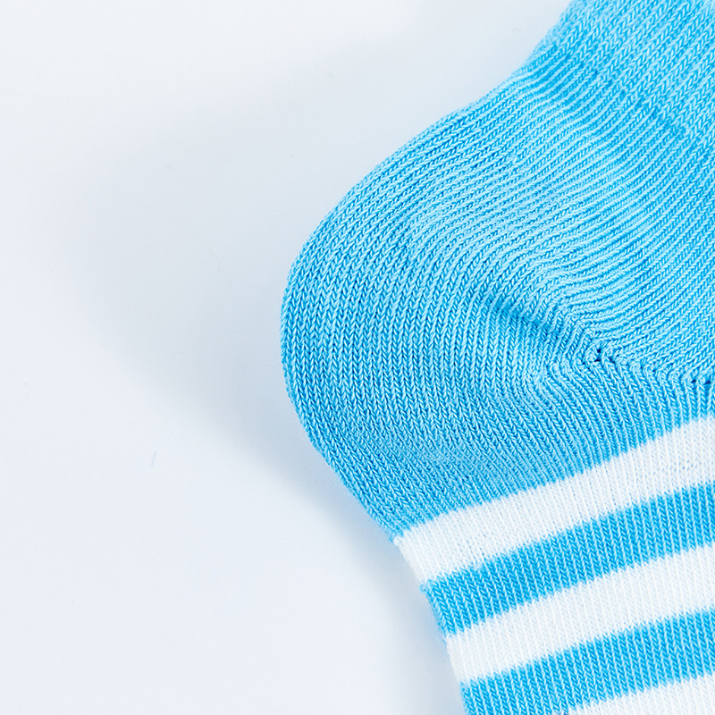 小猪班纳男女童夏季新款3双装条纹低筒袜