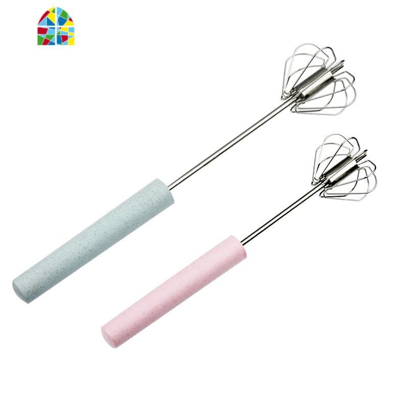 半自动手动打蛋器手持式不锈钢搅蛋棒鸡蛋奶油搅拌器厨房烘焙用具 FENGHOU 大号1个(送油刷1只)图片