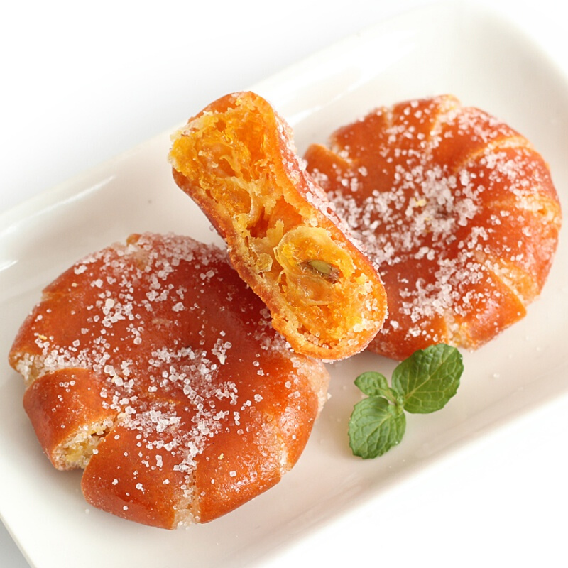 正宗四川桔红橘饼老式桔饼糖传统红桔饼金桔蜜饯果脯老式半斤装饼状