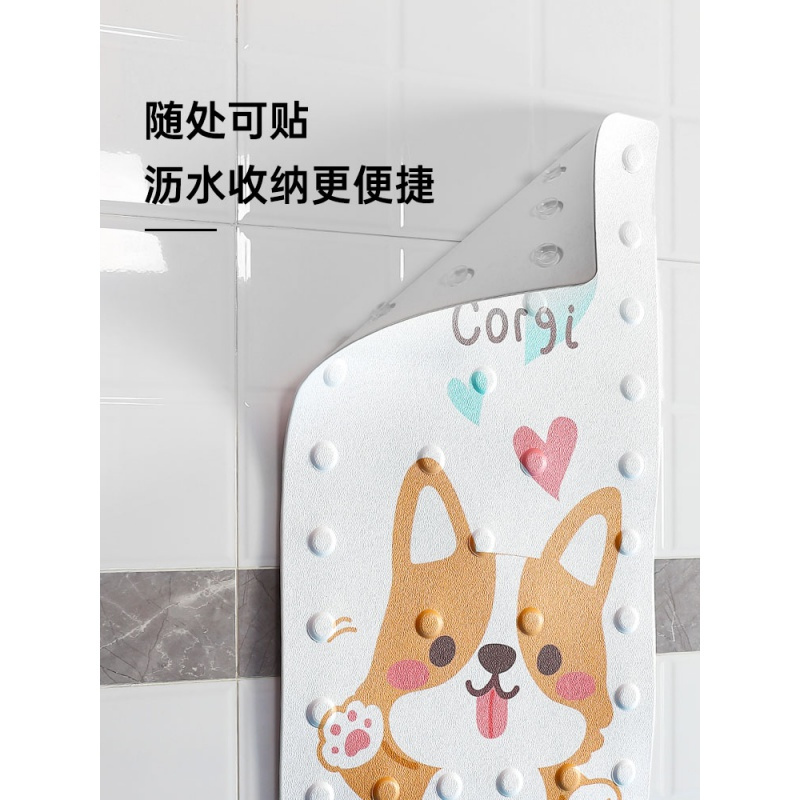 卡通印花PVC浴室防滑垫家用卫生间地垫淋浴房吸盘脚垫浴缸洗澡垫 三维工匠