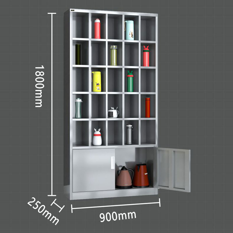 豫众诺 不锈钢水杯柜 25格 个高清大图