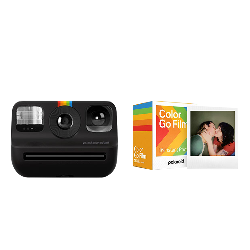PolaroidGoGen2宝丽来拍立得相纸学生mini相机生日结婚礼物送闺蜜黑色相机+Go白框双包相纸*1高清大图
