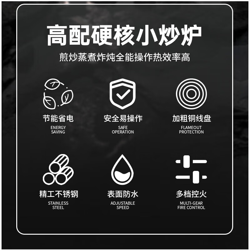史蒂芬(stevison)商用大功率电磁炉双头单尾12KW+12KW小炒炉 (304不锈钢)SDF-WS-SWG12C一高清大图