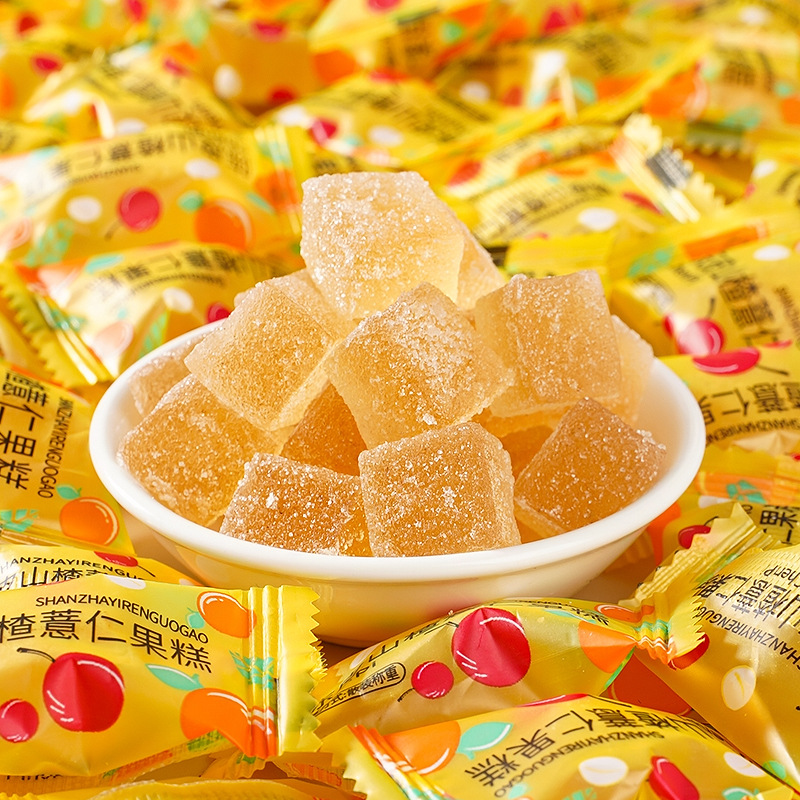 470g/约120包爆浆陈皮山楂薏仁软糖夹心糖陈皮味网红结婚喜糖散装糖果休闲糖果高清大图